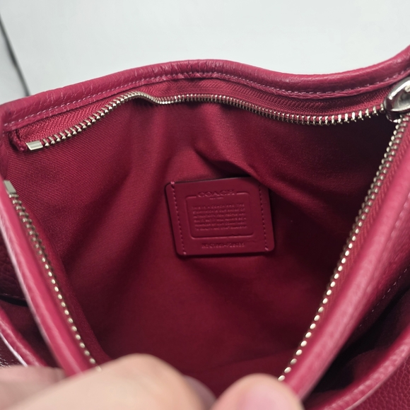 Coach Burgundy Leather Messenger Bag  F28035 - Picture 8 of 10